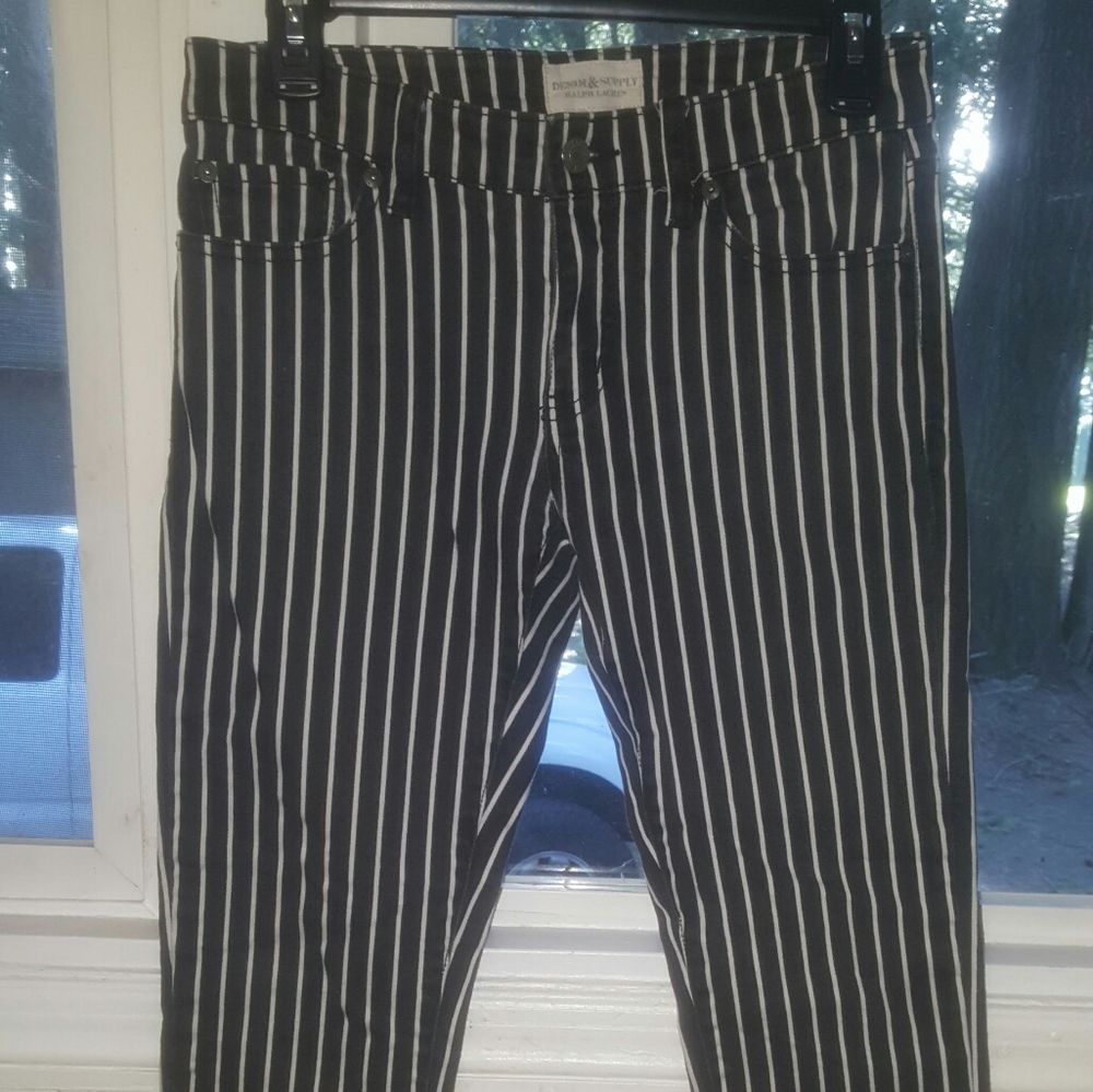 Ralph Lauren Denim & Supply Pinstripe Skinny Jeans